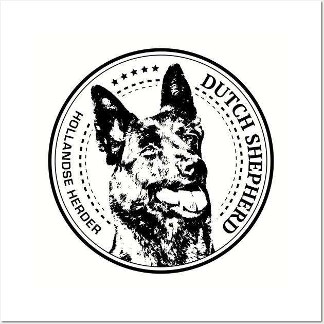 Dutch Shepherd - Dutchie Wall Art by Nartissima